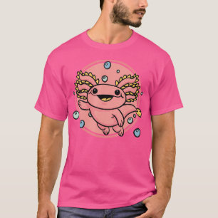 Cute Axolotl Kawaii Mexican Salamander Amphibian T-Shirt