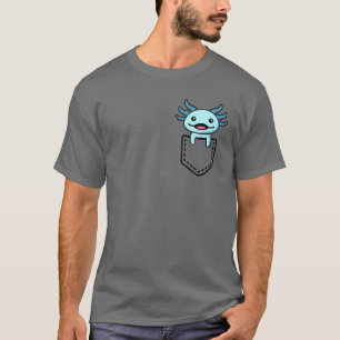 Cute Axolotl Kids Boy Girl Funny Salamander In Poc T-Shirt