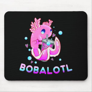 Cute Axolotl Lover Bobalotl Boba Kawaii Anime Japa Mouse Mat