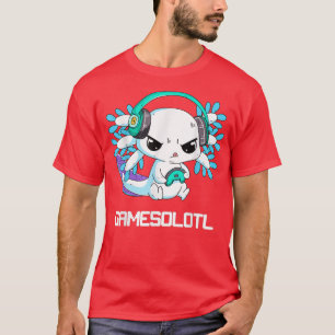 Cute Axolotl Lover Gamesalotl Gaming Axolotl Kids  T-Shirt