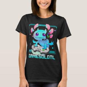 Cute Axolotl Lover Gamesalotl Gaming Axolotl Kids  T-Shirt