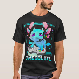 Cute Axolotl Lover Gamesalotl Gaming Axolotl Kids  T-Shirt