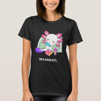 Cute Axolotl Lover Mexican Salamander Relaxolotl T-Shirt