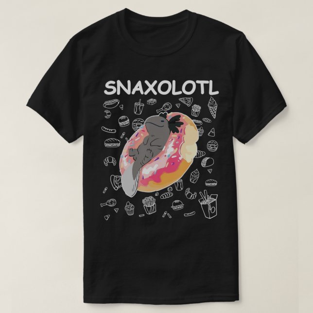 Cute Axolotl Lover Snaxolotl  (77)  T-Shirt (Design Front)