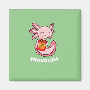 Cute Axolotl Lover Snaxolotl Kawaii Axolotl Food Magnet