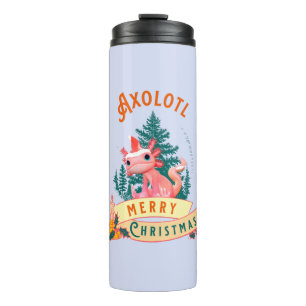 Cute Axolotl Merry Christmas Holiday Art Thermal Tumbler