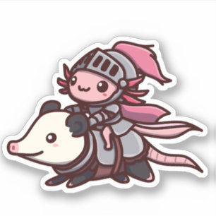 Cute Axolotl & Opossum Knight