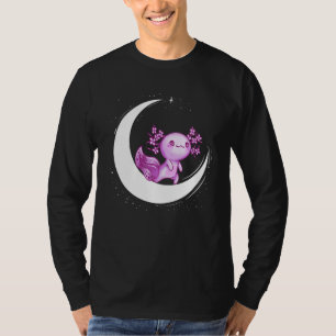 Cute Axolotl Pastel Goth Funny Space Moon Goth Gir T-Shirt