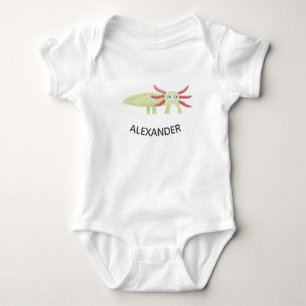 Cute Axolotl Personalised Baby Bodysuit