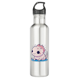 cute axolotl philosopher 710 ml water bottle