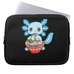 Cute Axolotl Ramen Noodles Anime Laptop Sleeve