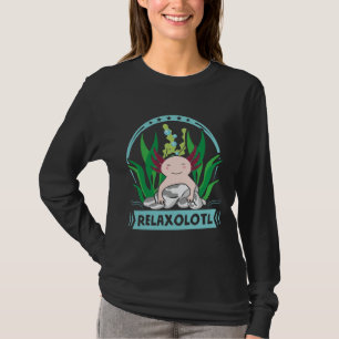 Cute Axolotl relaxing Amphibia Salamander Kawaii T-Shirt