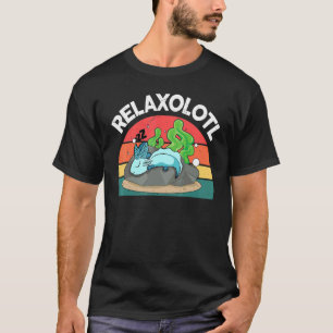 Cute Axolotl Relaxolotl Blue Salamander Mexican Wa T-Shirt