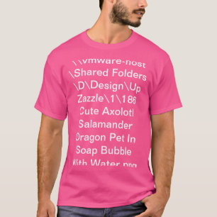 Cute Axolotl Salamander Dragon Pet In Soap Bubble T-Shirt