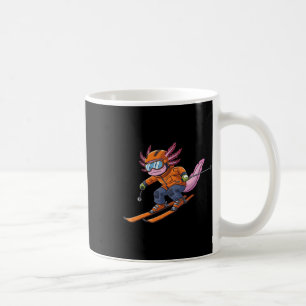 Cute Axolotl Skiing Coffee Mug