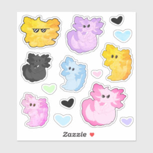 Cute Axolotl Stickers