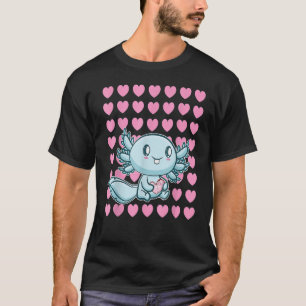 Cute Axolotl Valentine's Day I Love You Alotl Walk T-Shirt