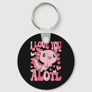 Cute Axolotl Valentines Day Valentine Women Girls Key Ring