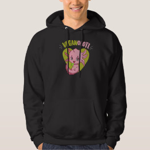 Cute Axolotl Vegan Diet Veganolotl  Plant Based Di Hoodie