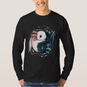 Cute Axolotl Yin Yang Plush Pets Yin Yang Reptile T-Shirt