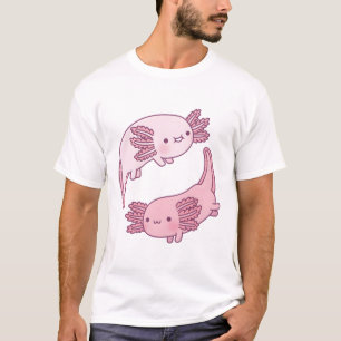 Cute Axolotls Yin Yang T-Shirt