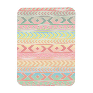 Cute Aztec Influenced Pattern in Pastel Colours Magnet