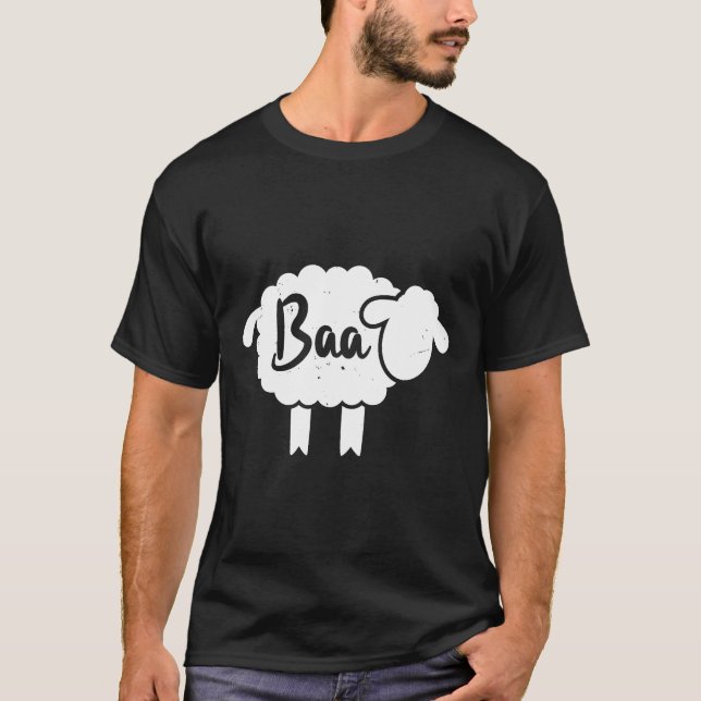 Cute Baa Sheep Sound Black Sheep Toy Lovers T-Shirt (Front)