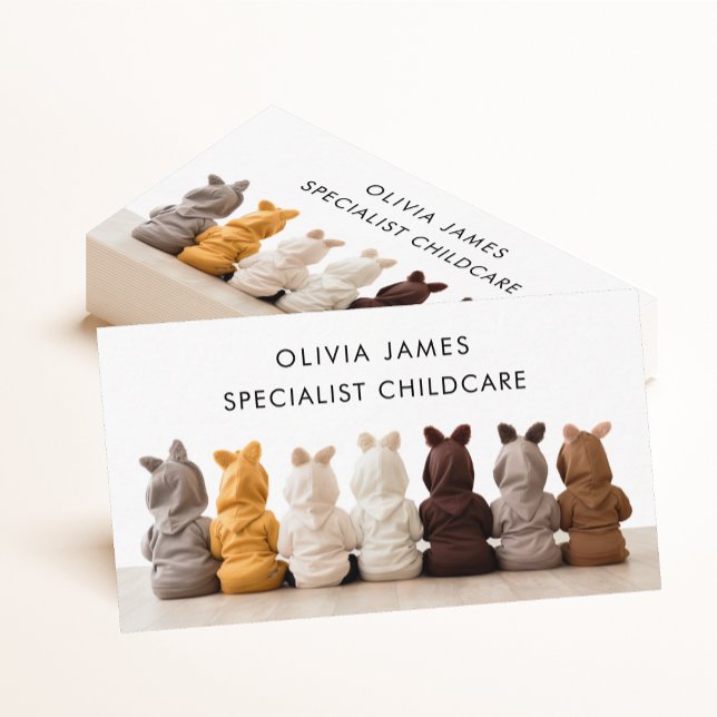 Cute Babies Daycare Nursery Nanny Baby Sitter Business Card (Creator Uploaded)