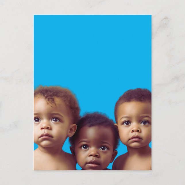 Cute Babies Gift Wrapping Paper for Baby Shower Postcard (Front)