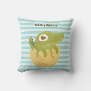 Cute Baby Alligator Egg Nursery Room Decor Pillow