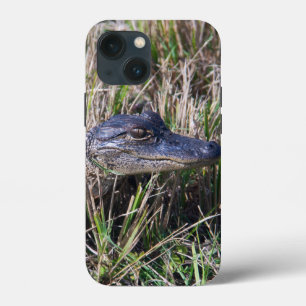 Cute Baby Alligator in Tall Grass Wildlife Photo iPhone 13 Mini Case