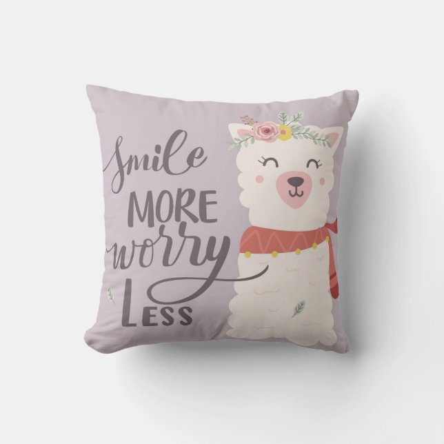 Cute Baby Alpaca Cushion (Front)