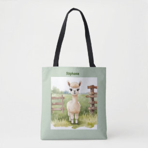 Cute Baby Alpaca Tote Bag