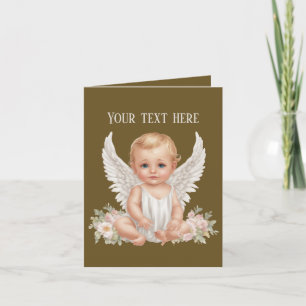 Cute baby Angel add text Note Card