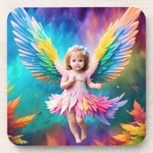 Cute Baby Angel Wings Art-38424 Coaster