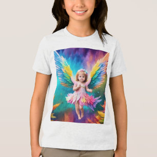 Cute Baby Angel Wings Art-38424 Hoodie Tri-Blend Shirt