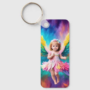 Cute Baby Angel Wings Art-38424 Key Ring