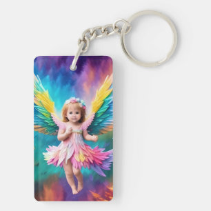 Cute Baby Angel Wings Art-38424 Key Ring
