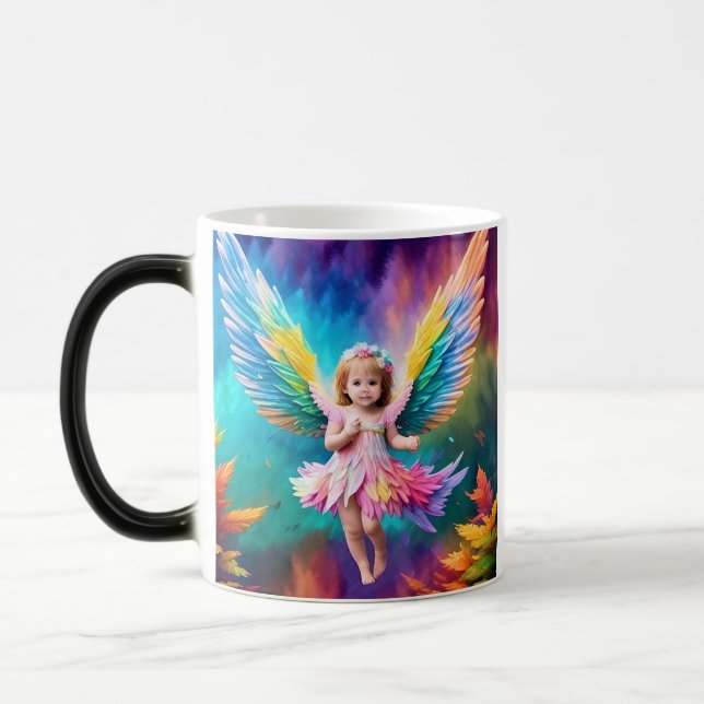Cute Baby Angel Wings Art-38424 Magic Mug (Left)