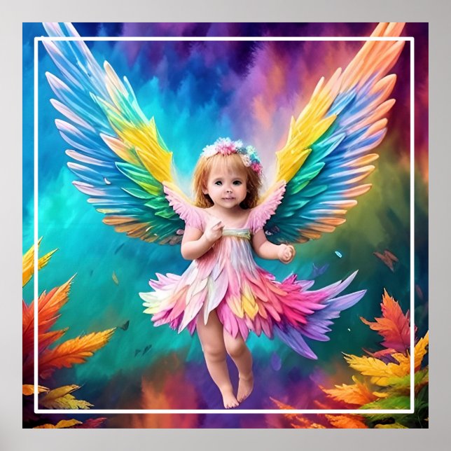 Cute Baby Angel Wings Art-38424 Poster (Front)