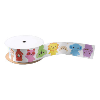 Cute Baby Animal Friends Ribbon Satin Ribbon