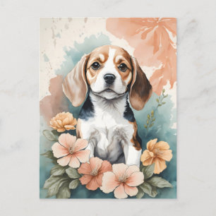 Cute Baby Animals   Adorable Beagle Puppy  Postcard