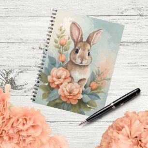 Cute Baby Animals Baby Bunny Watercolor Notebook