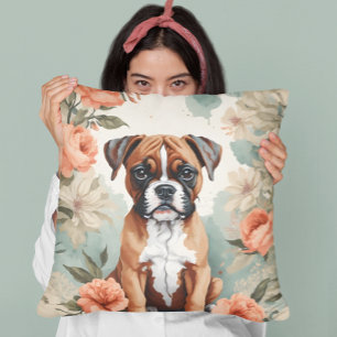 Cute Baby Animals   Boxer Puppy Cushion