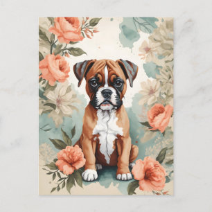 Cute Baby Animals   Boxer Puppy Postcard