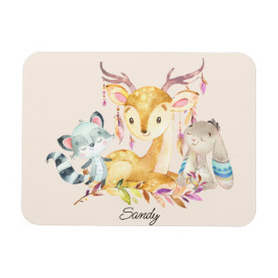 Cute Baby Animals Custom Name Gender Neutral    Magnet