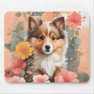 Cute Baby Animals Cute Shetland Sheepdog Puppy Mouse Mat