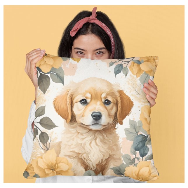 Cute Baby Animals | Golden Retriever Puppy  Cushion (Creator Uploaded)