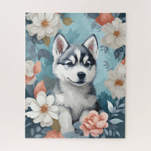 Cute Baby Animals Husky Puppy Jigsaw Puzzle