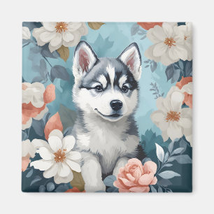 Cute Baby Animals   Husky Puppy  Magnet